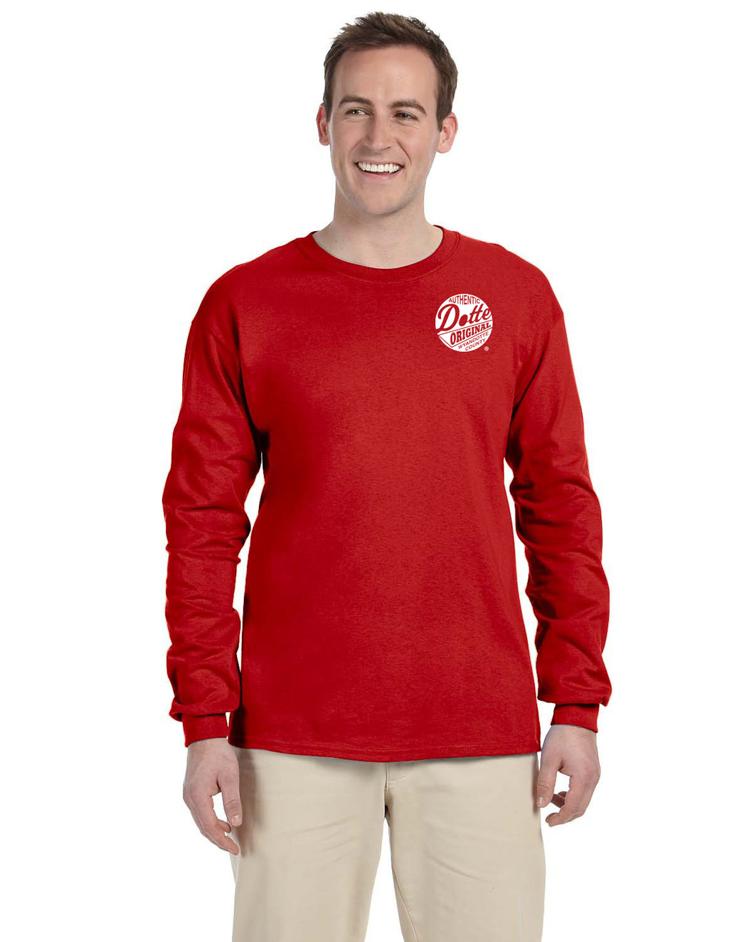 Adult Red Long Sleeve Dotte Shirt